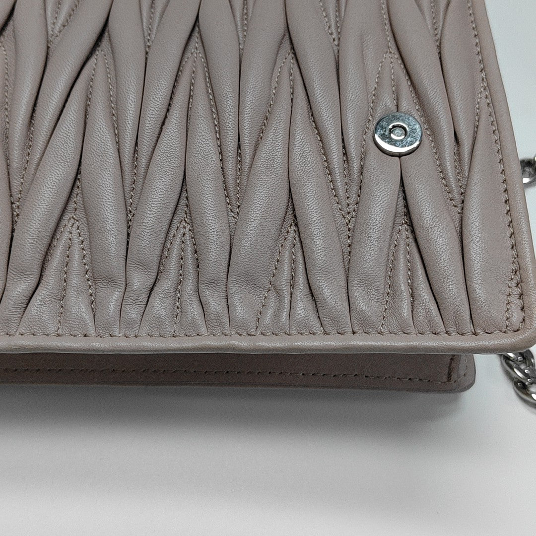 Miu Lady Quilted Lambskin Pink