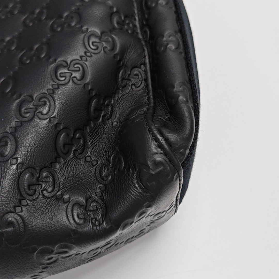 Monogram Calfskin Shoulder Bag Black