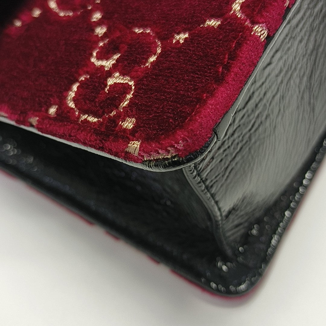 Dionysus Small Monogram Velvet Red