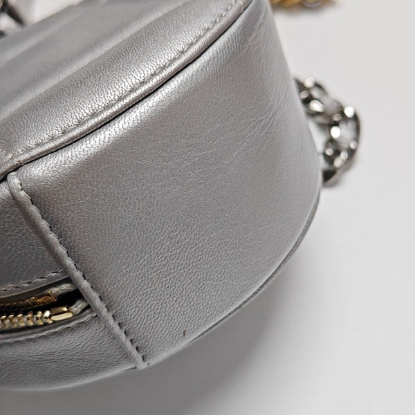 CHANEL 19 Small Quilted Lambskin Silver