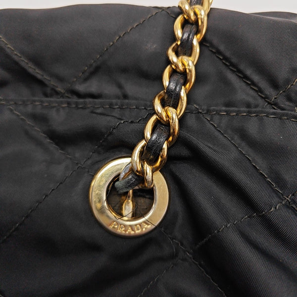 Nylon Quilted Nylon Black