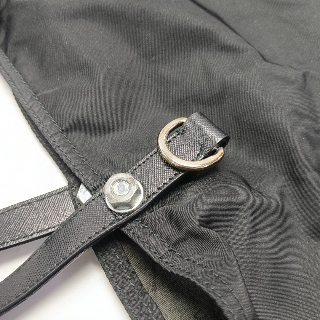 Nylon Top Handle Bag Black