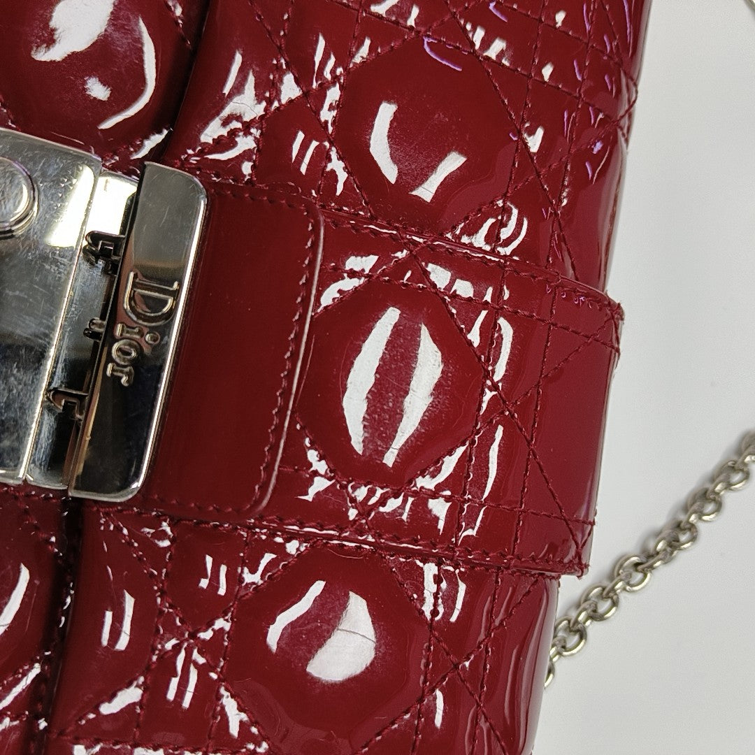 New Lock Cannage Patent Leather Red