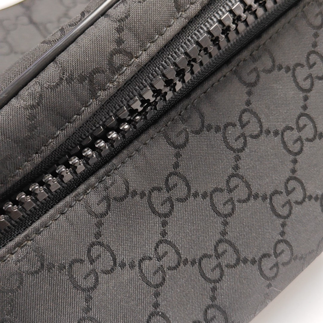 Monogram Fabric Belt Bag Black