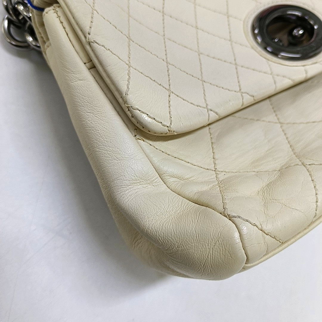 Quilted Lambskin White