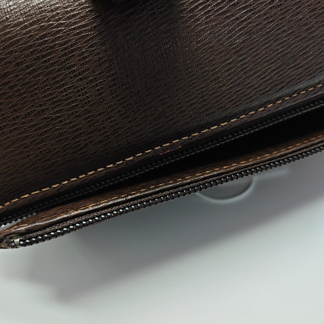 Calfskin Top Handle Bag Brown