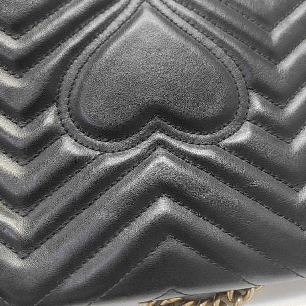 GG Marmont Medium Quilted Calfskin Black