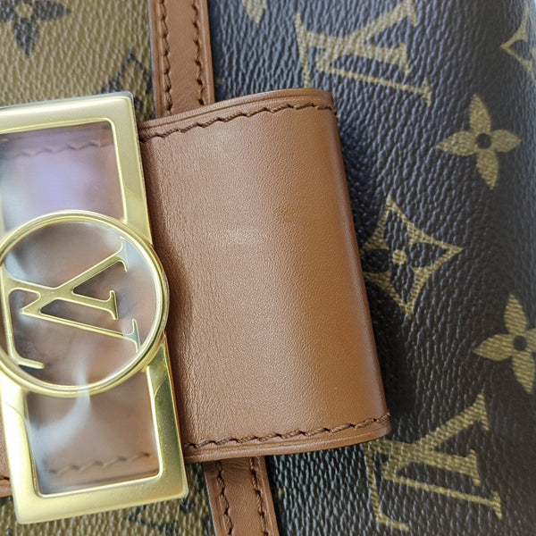 DAUPHINE Mini Monogram Coated Canvas Brown