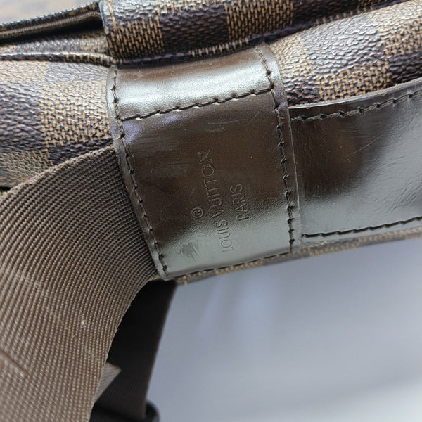 NAVIGLIO Damier Ebene Coated Canvas Brown