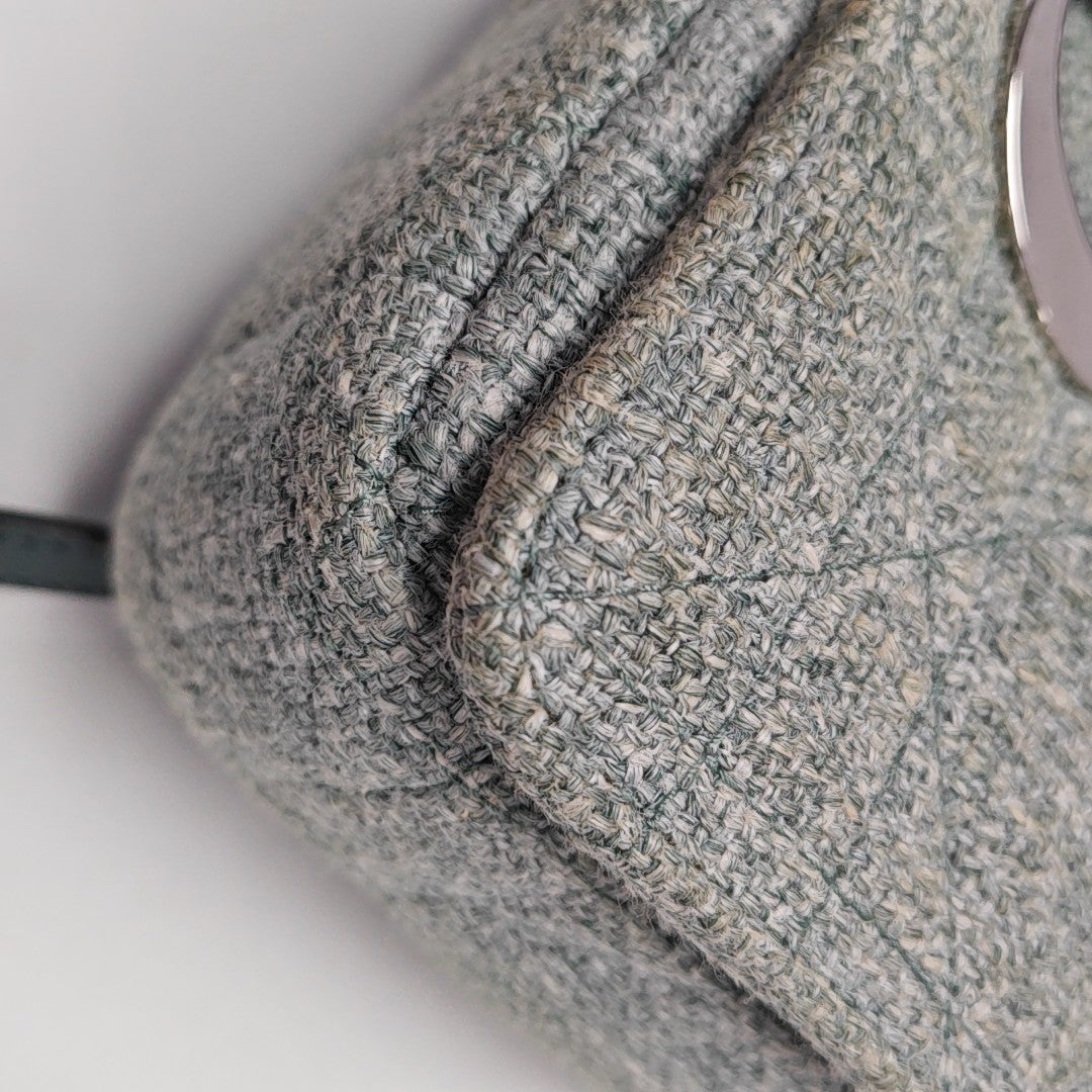 Dior Caro Small Cannage Fabric Green