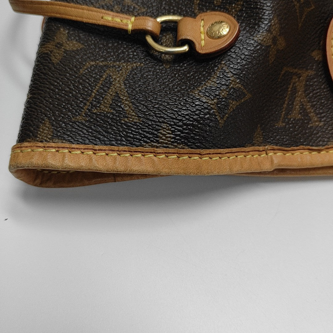 NEVERFULL MM Monogram Coated Canvas Brown