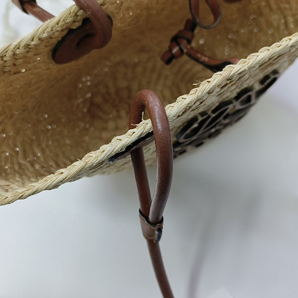 Straw Top Handle Bag Beige