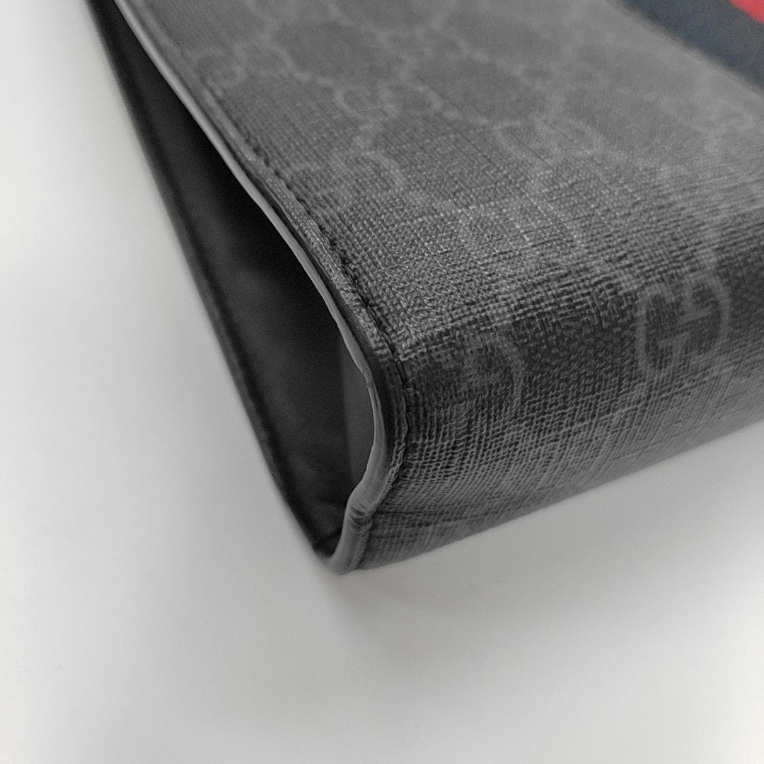 GG Supreme Monogram Coated Canvas Gray
