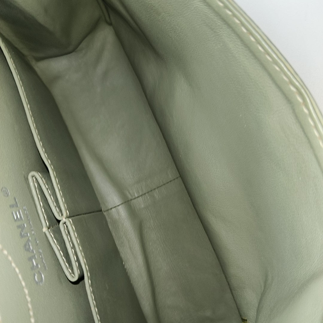 2.55 227 Quilted Calfskin Green