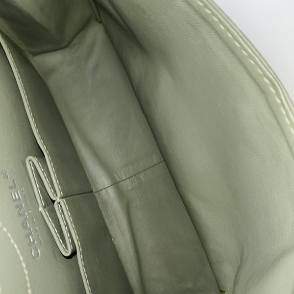 2.55 227 Quilted Calfskin Green