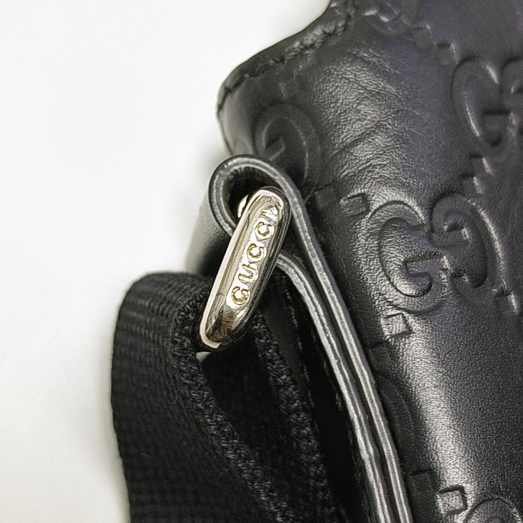 Signature Medium Monogram Calfskin Black