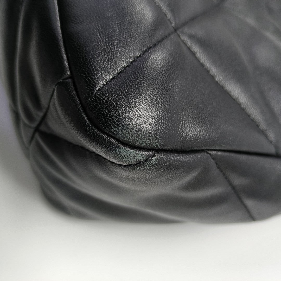 CHANEL 19 Large Quilted Lambskin Black
