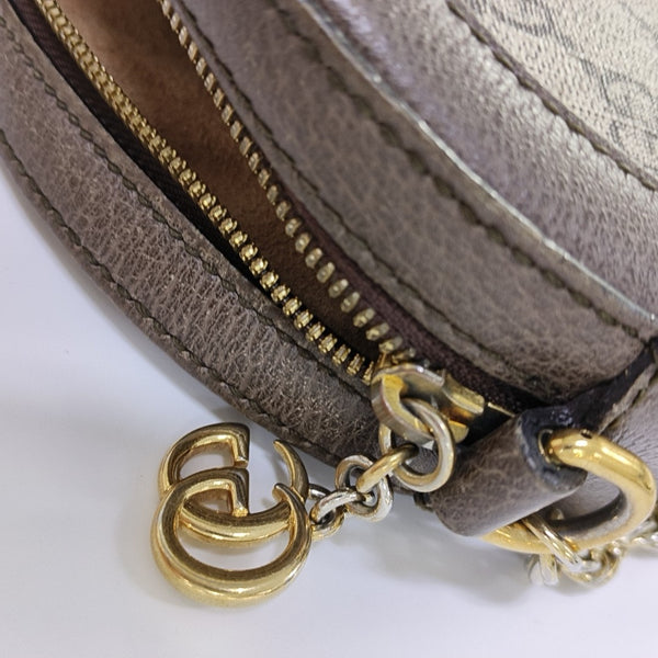 Ophidia Mini Monogram Coated Canvas Beige