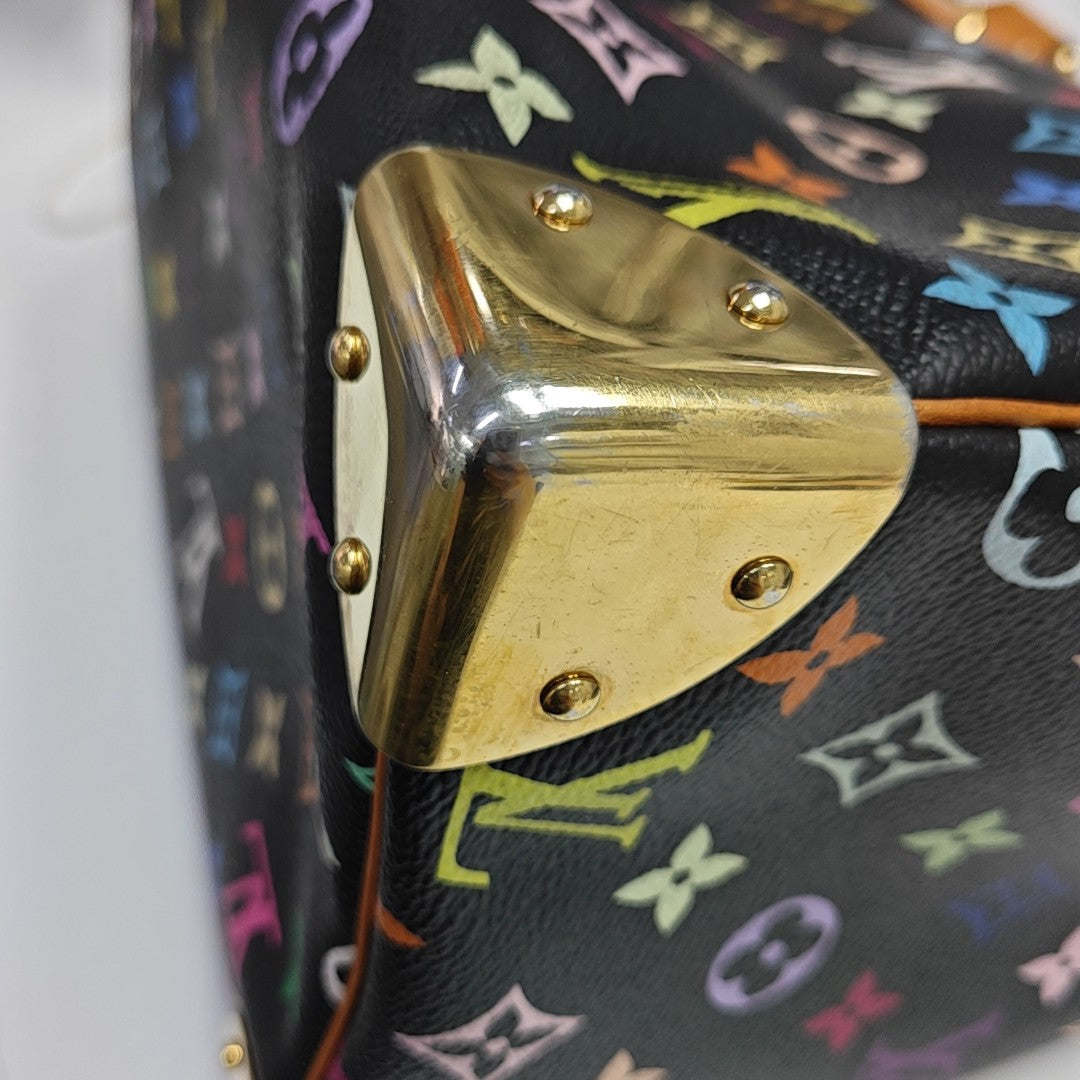 LV × TM SPEEDY 30 Monogram Coated Canvas Black