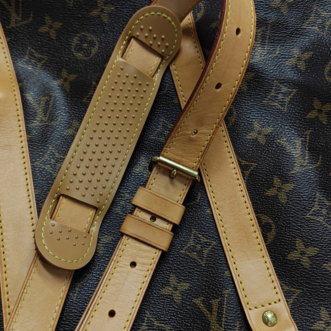 KEEPALL 50 Monogram Coated Canvas Brown