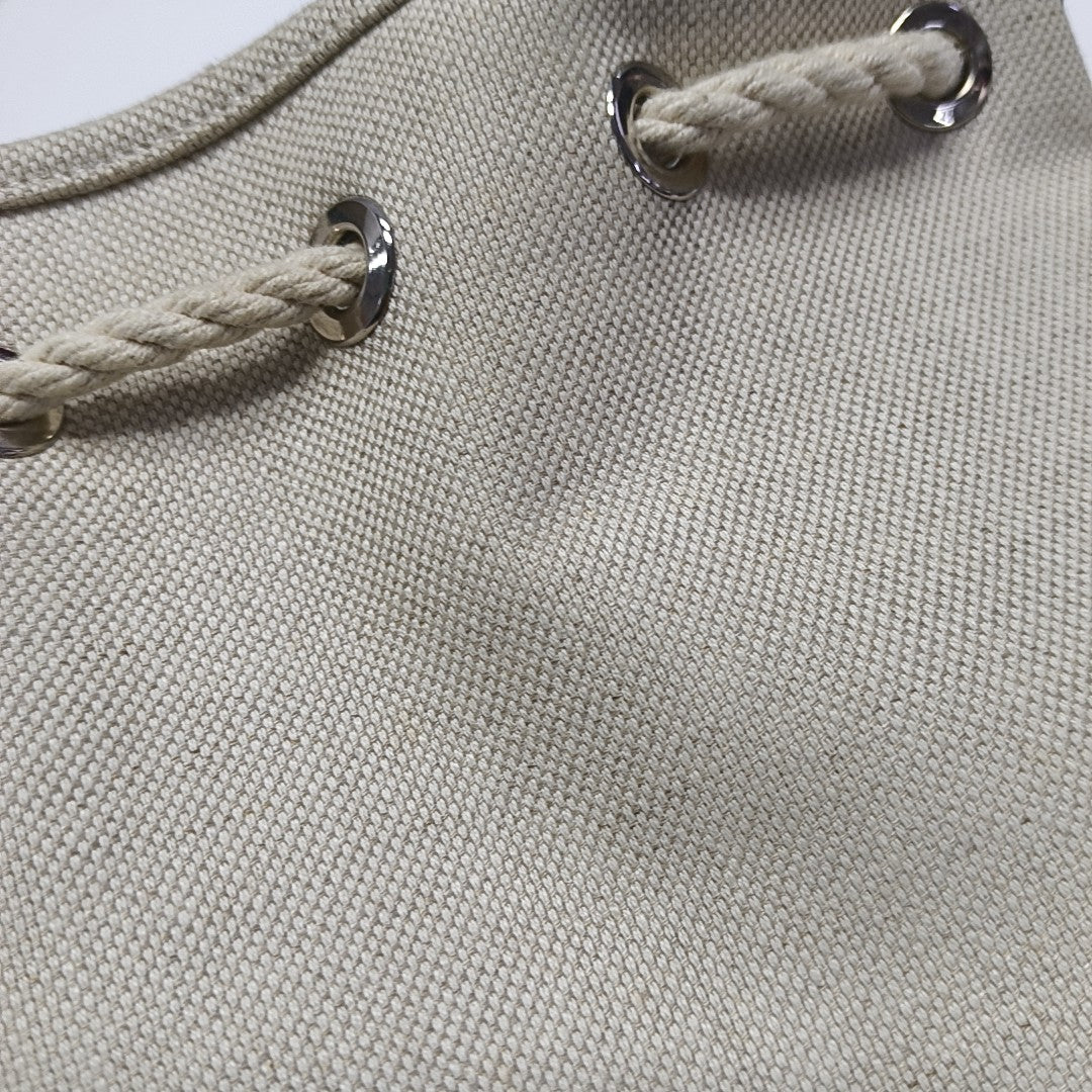 Canvas Bucket Bag Mini Beige