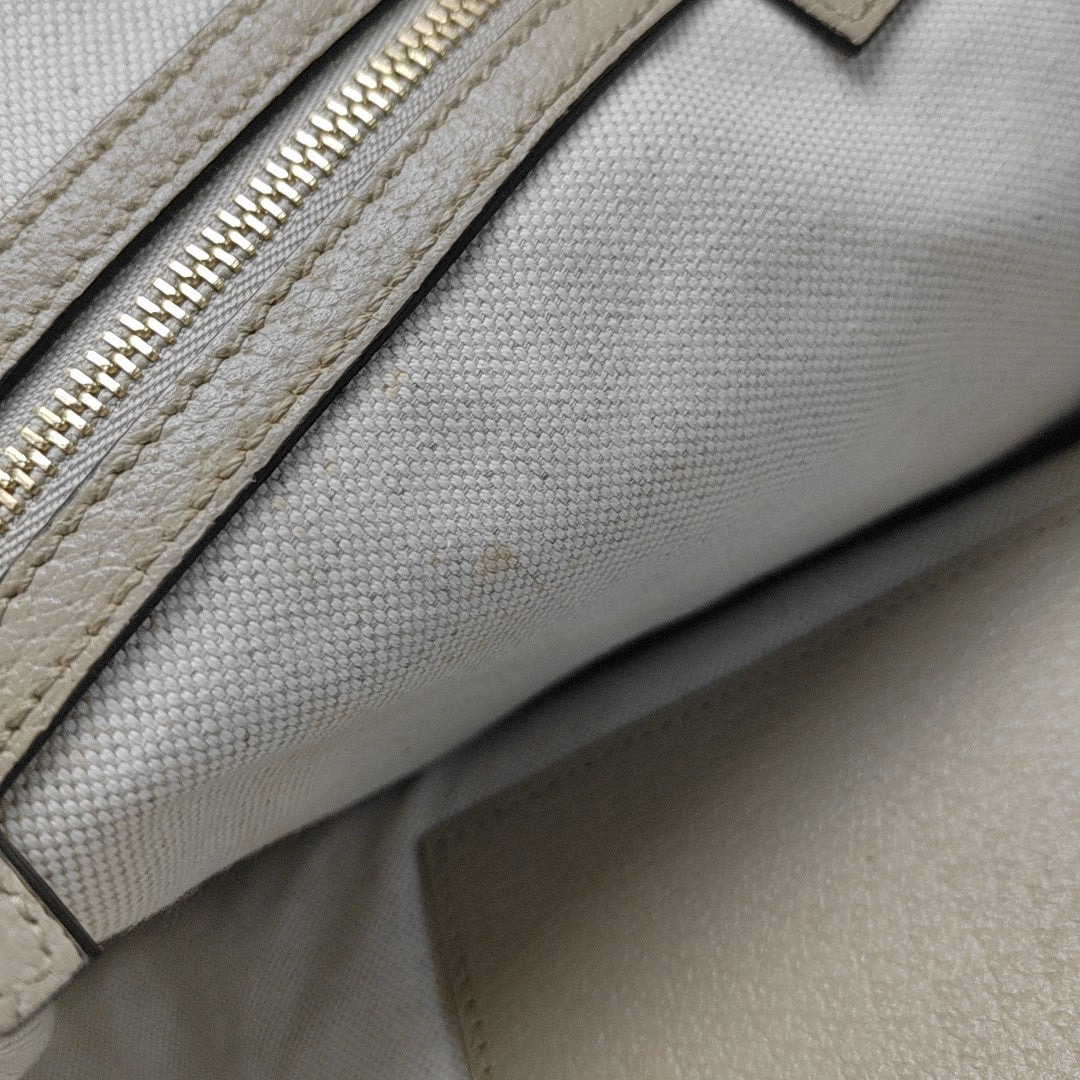 Ophidia Medium Monogram Coated Canvas Beige