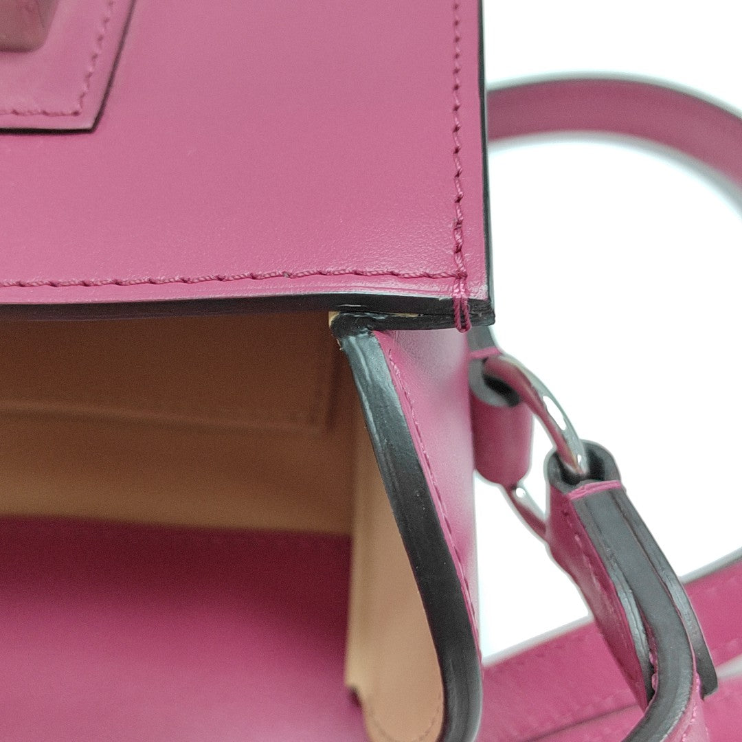Leather Shoulder Bag Red
