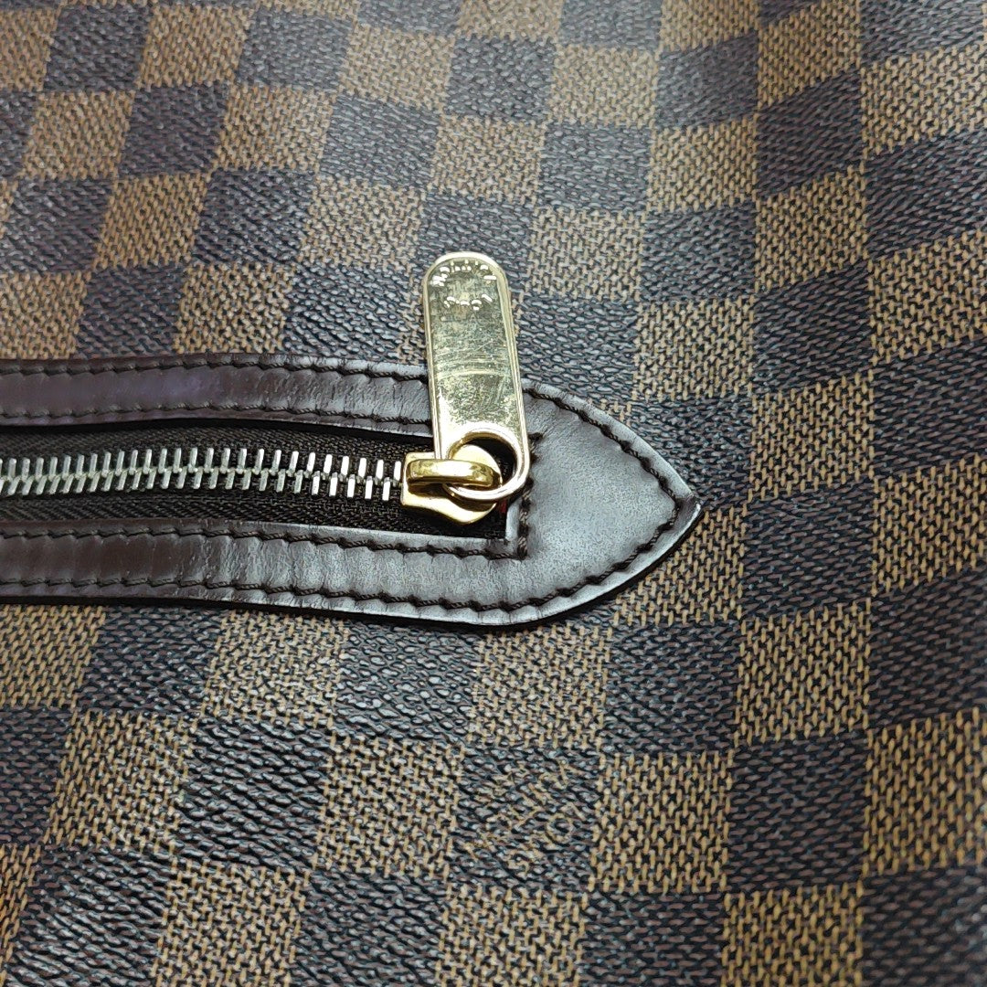 SALEYA Damier Ebene Coated Canvas Brown