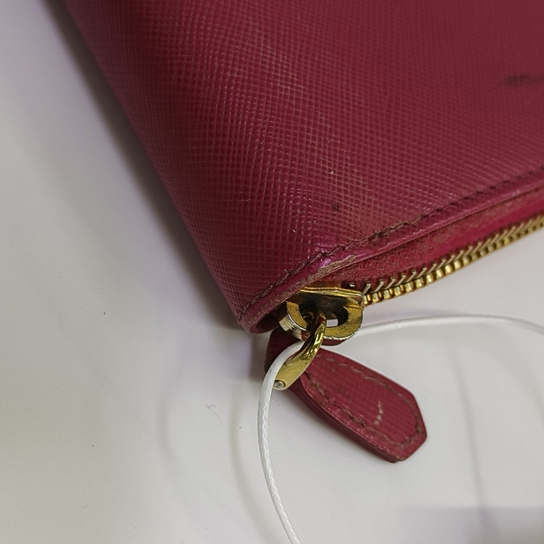 Zippy Wallet Saffiano Calfskin Red Wallet