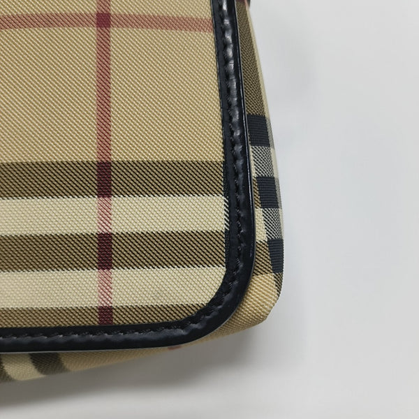 Coated Canvas Shoulder Bag Brown