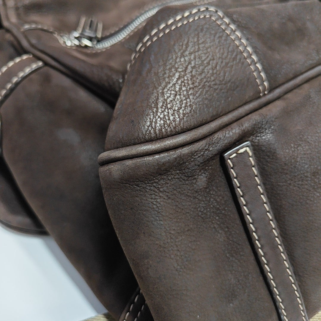 Calfskin Shoulder Bag Brown