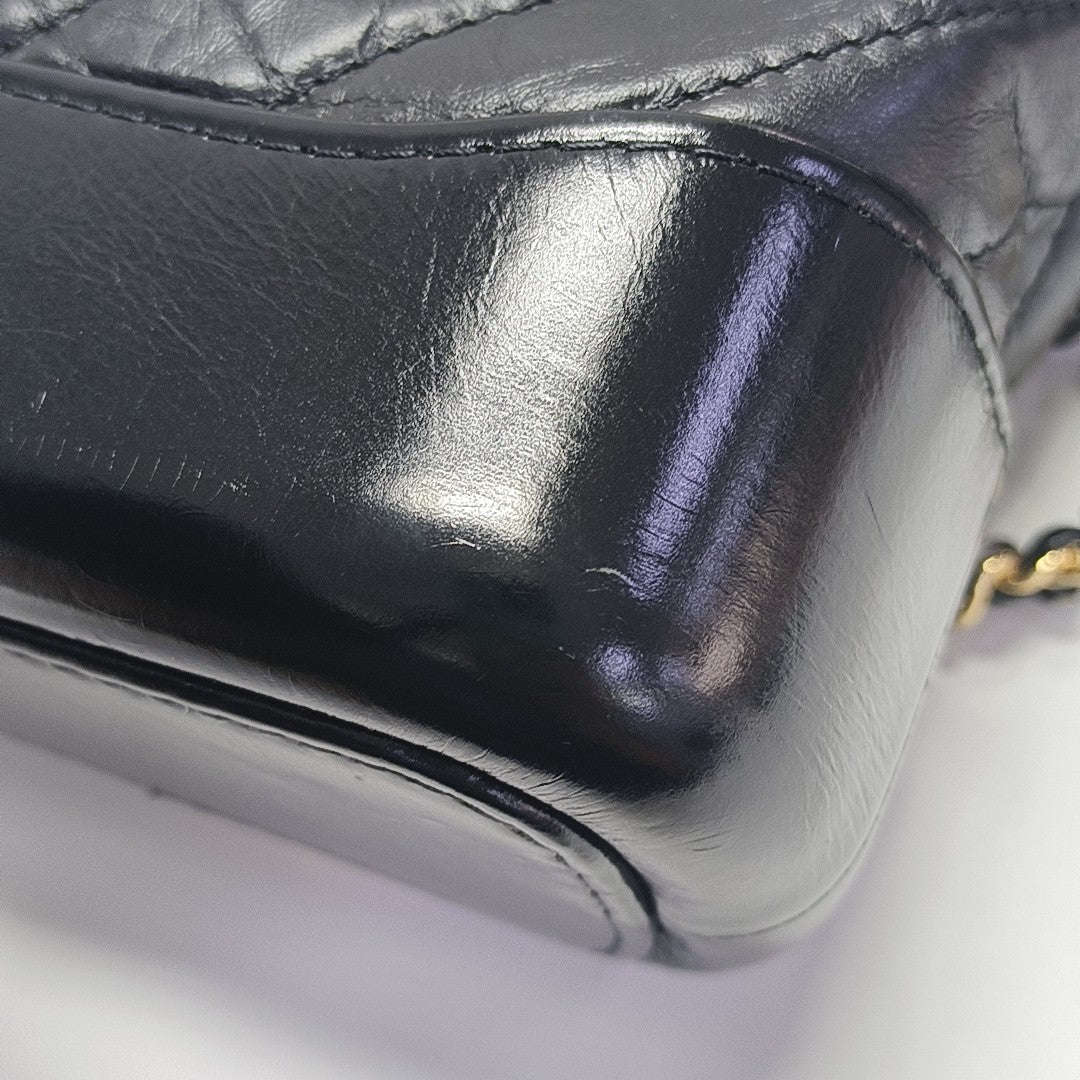 GABRIELLE Small Quilted Calfskin Black