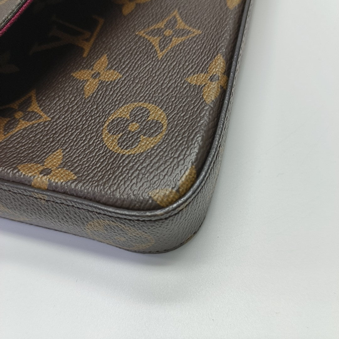 FÉLICIE Monogram Coated Canvas Brown