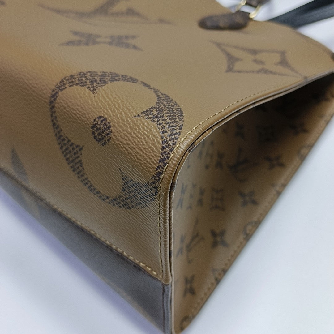 ONTHEGO MM Monogram Coated Canvas Brown