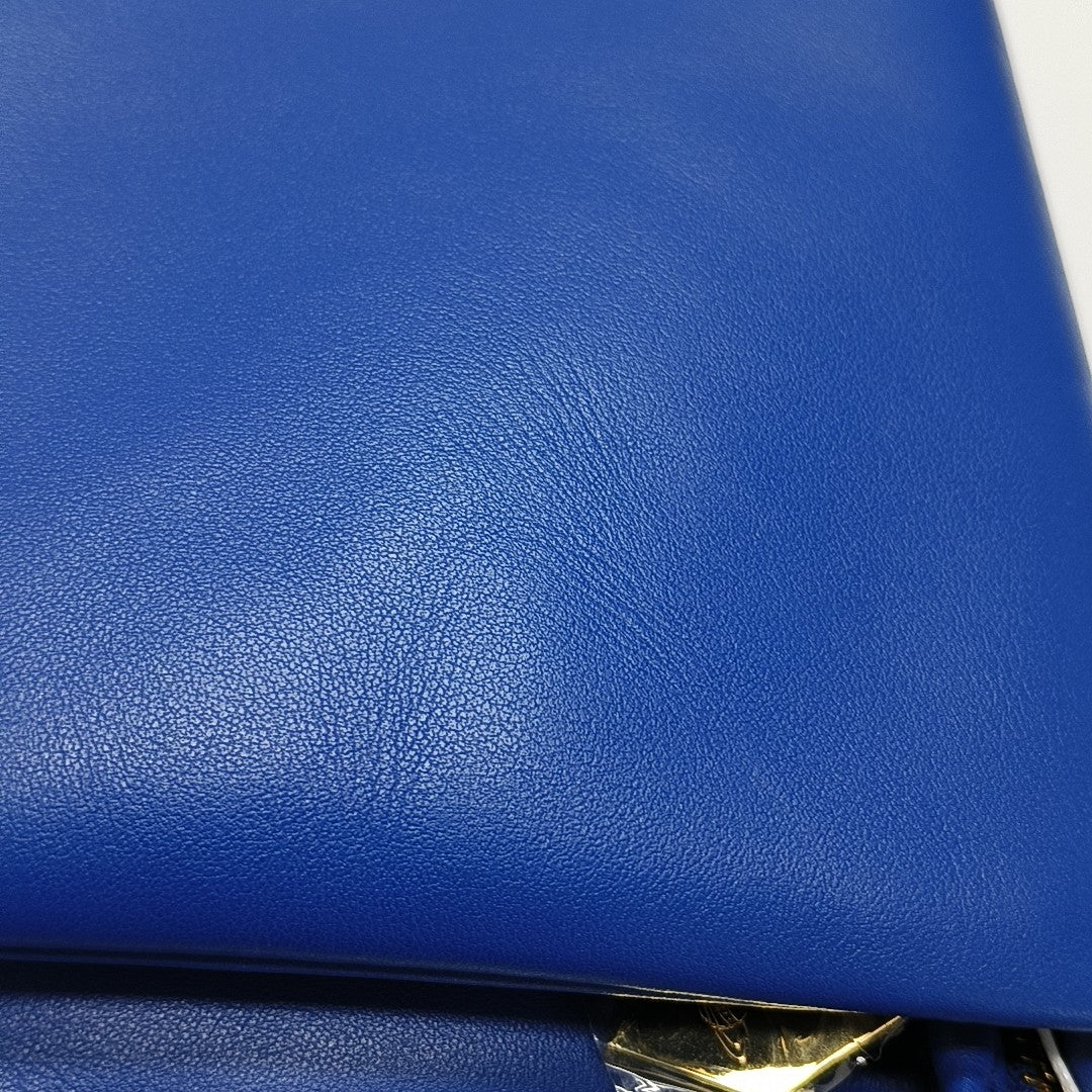 Calfskin Shoulder Bag Blue