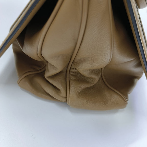 Lambskin Shoulder Bag Brown