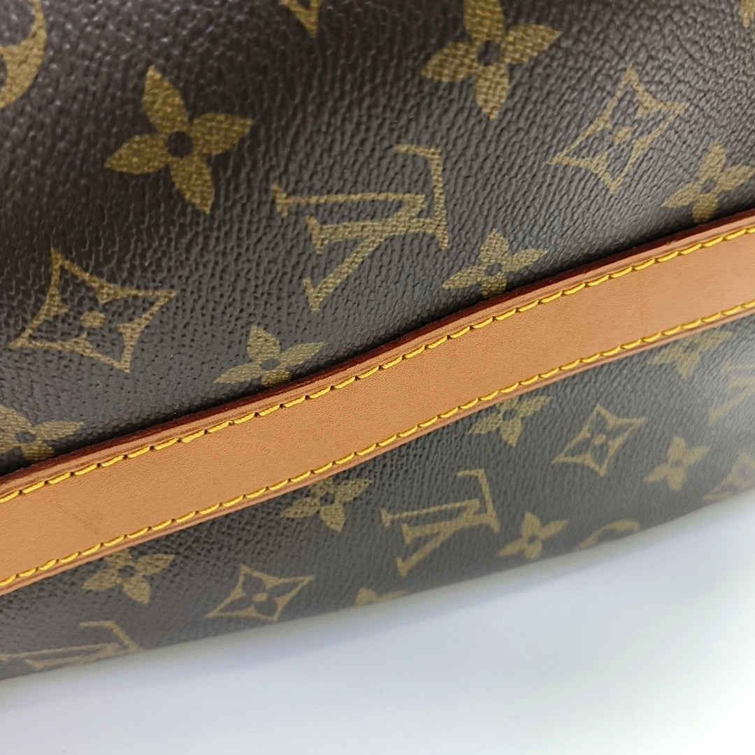 KEEPALL 45 Monogram Coated Canvas Brown