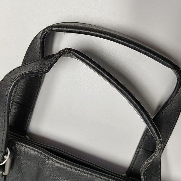 TADAO PM Damier Graphite Piel de Becerro Negra