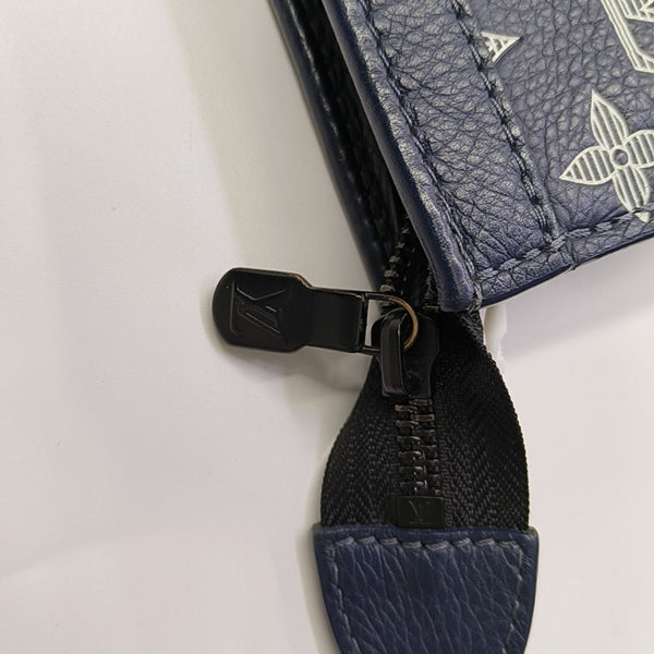 GASTON Monogram Calfskin Blue