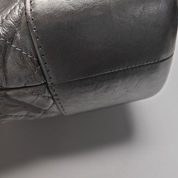 GABRIELLE Medium Quilted Calfskin Silver