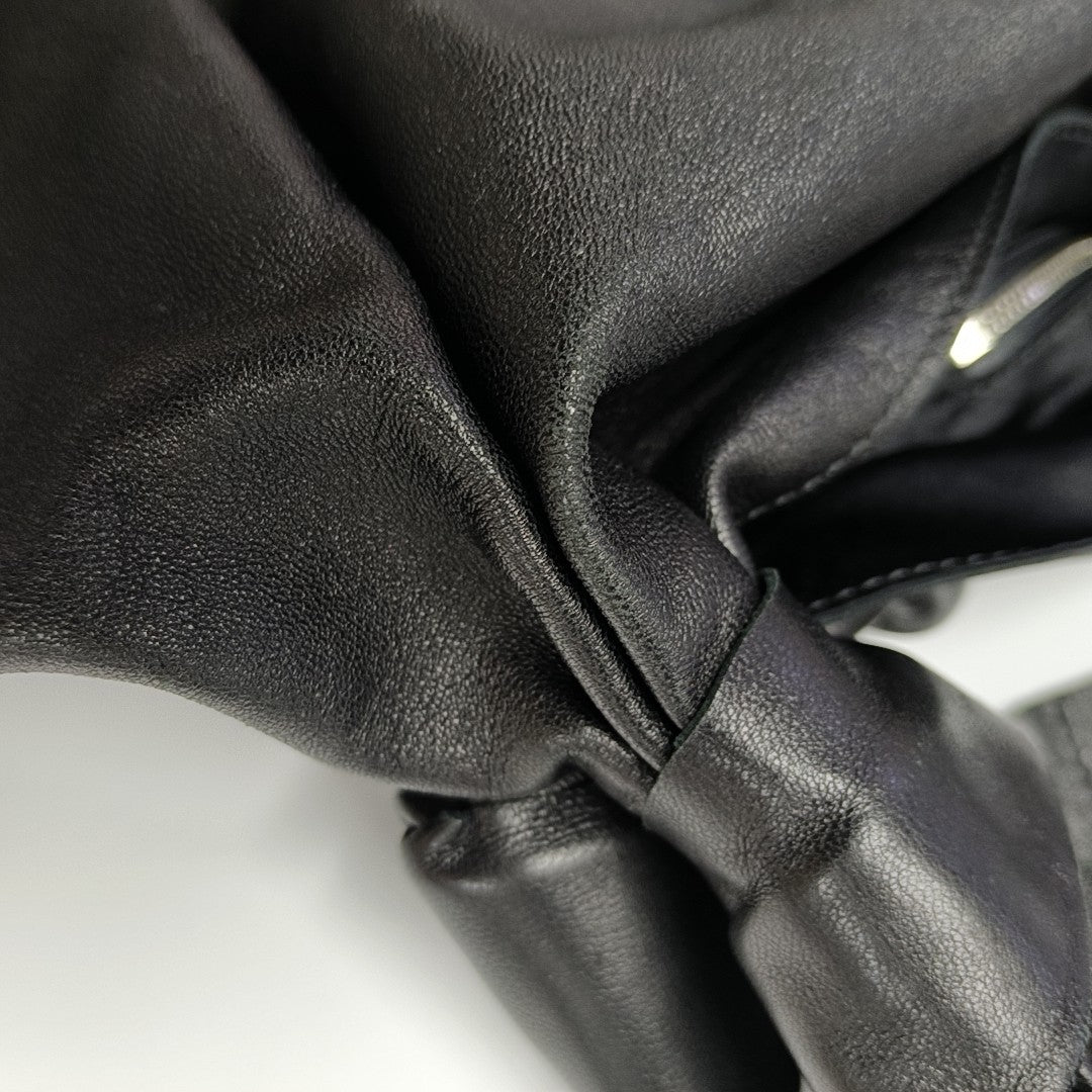 Calfskin Shoulder Bag Black