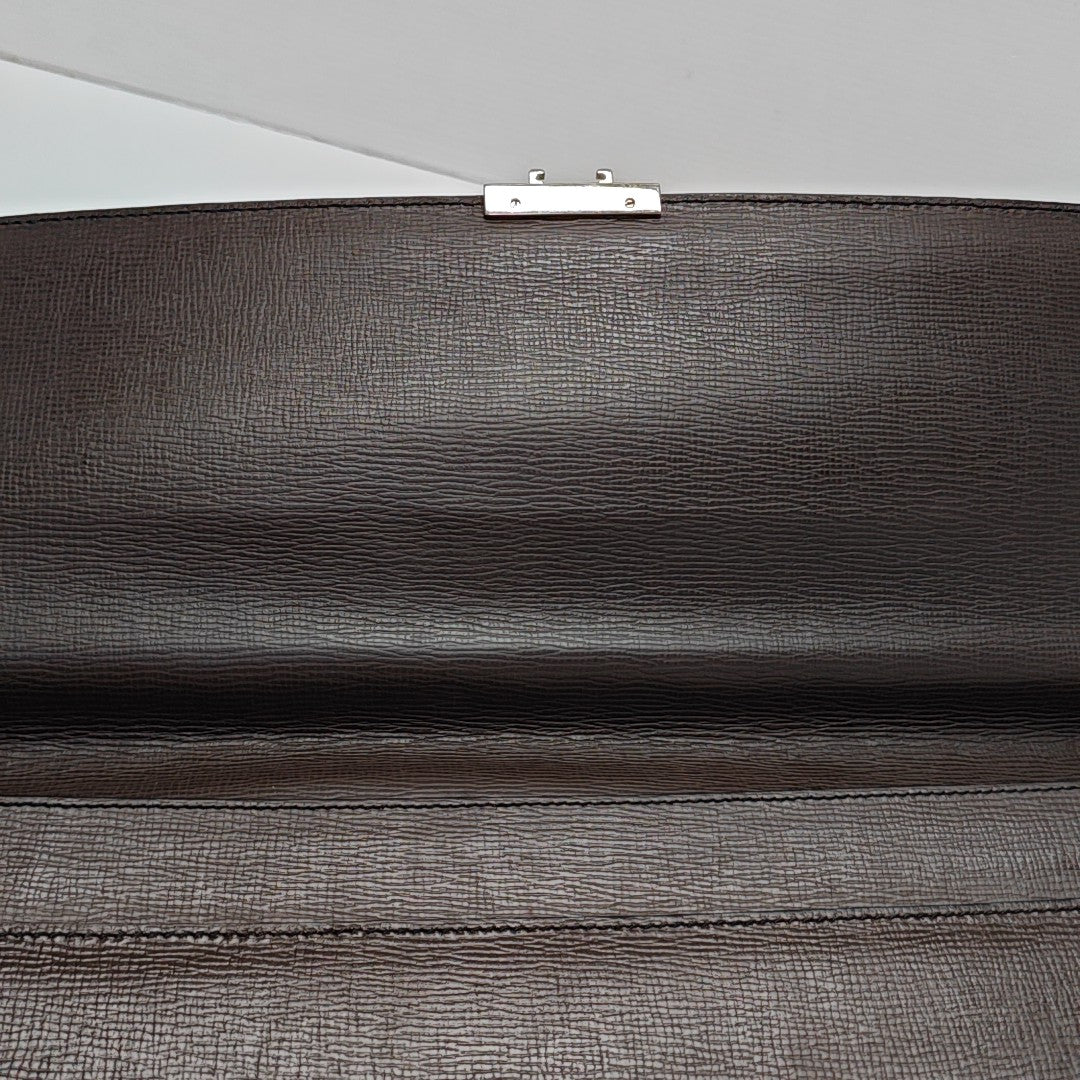 Calfskin Top Handle Bag Brown