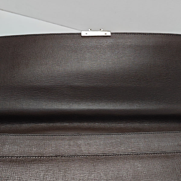 Calfskin Top Handle Bag Brown