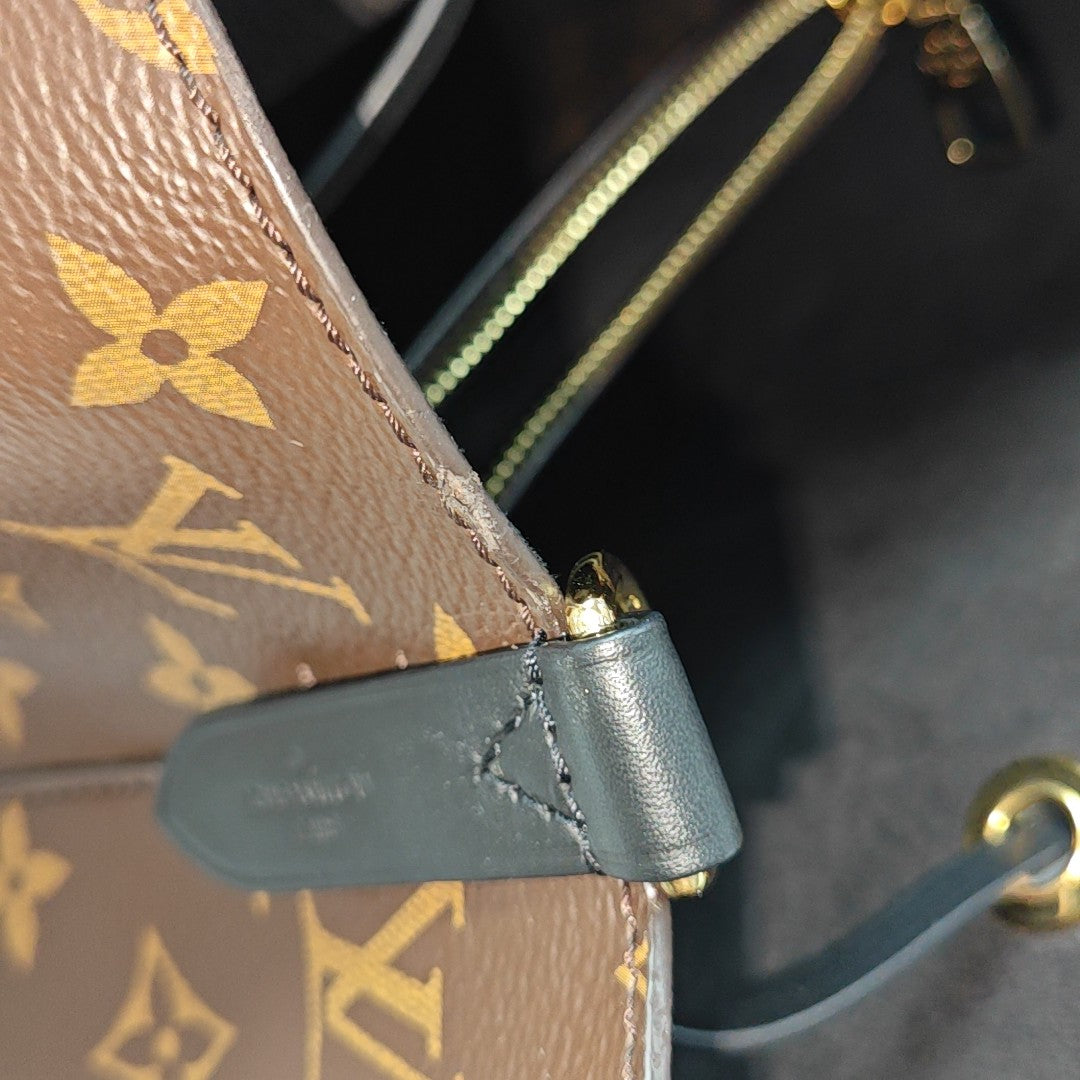 NÉONOÉ MM Monogram Coated Canvas Brown