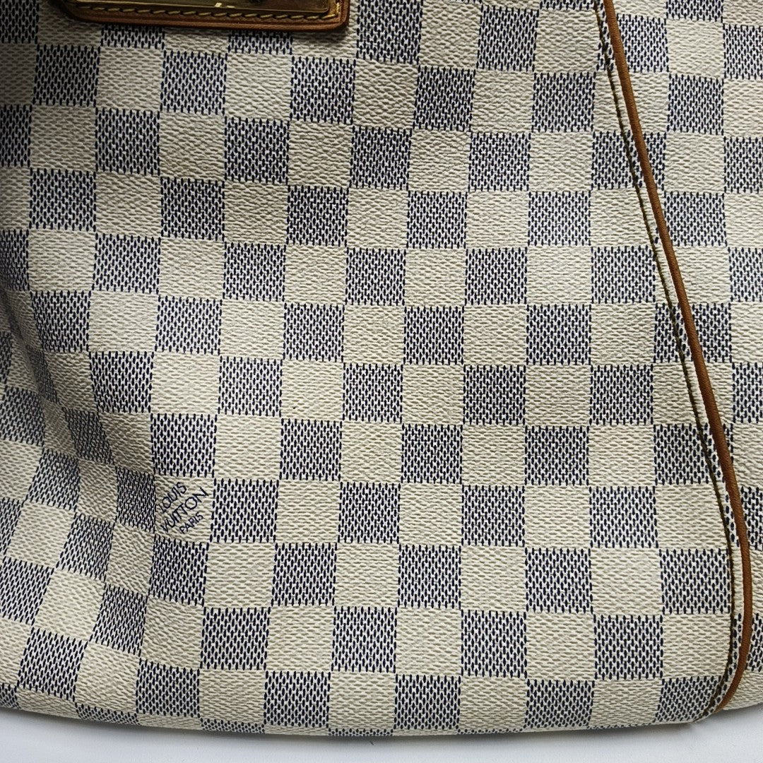GALLIERA GM Damier Azur Coated Canvas White