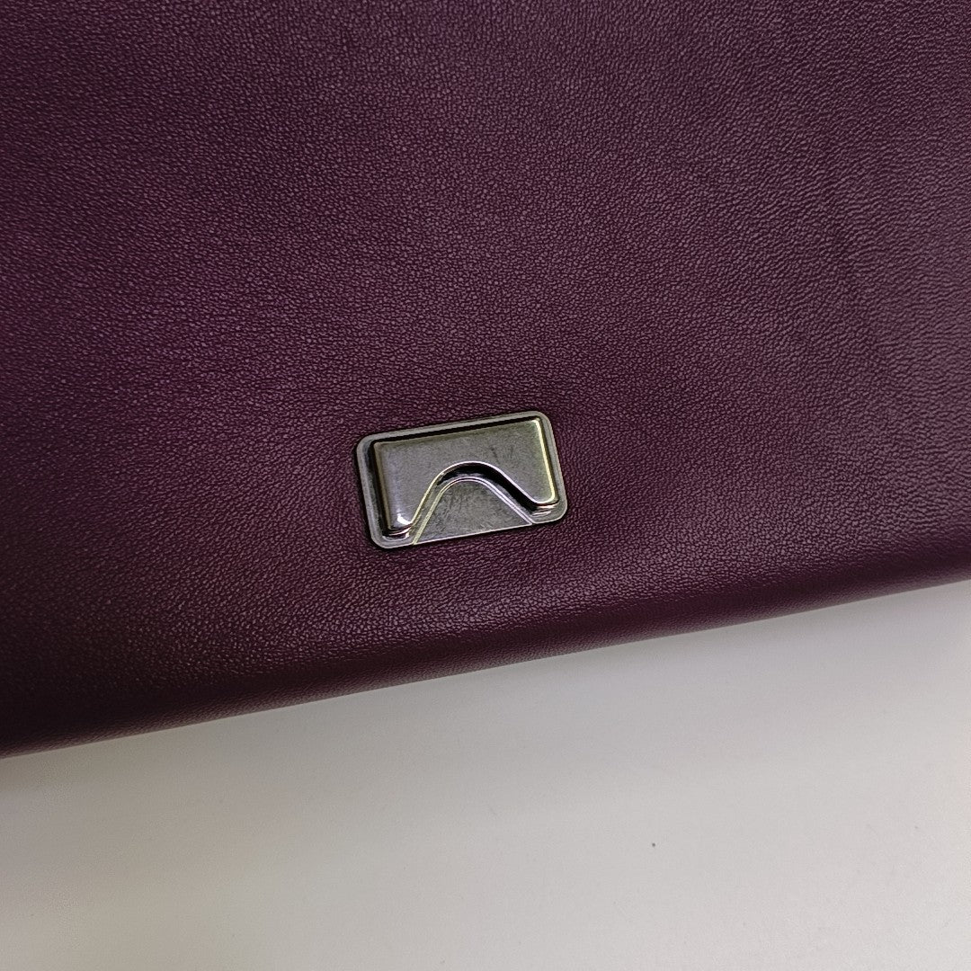 Calfskin Shoulder Bag Purple
