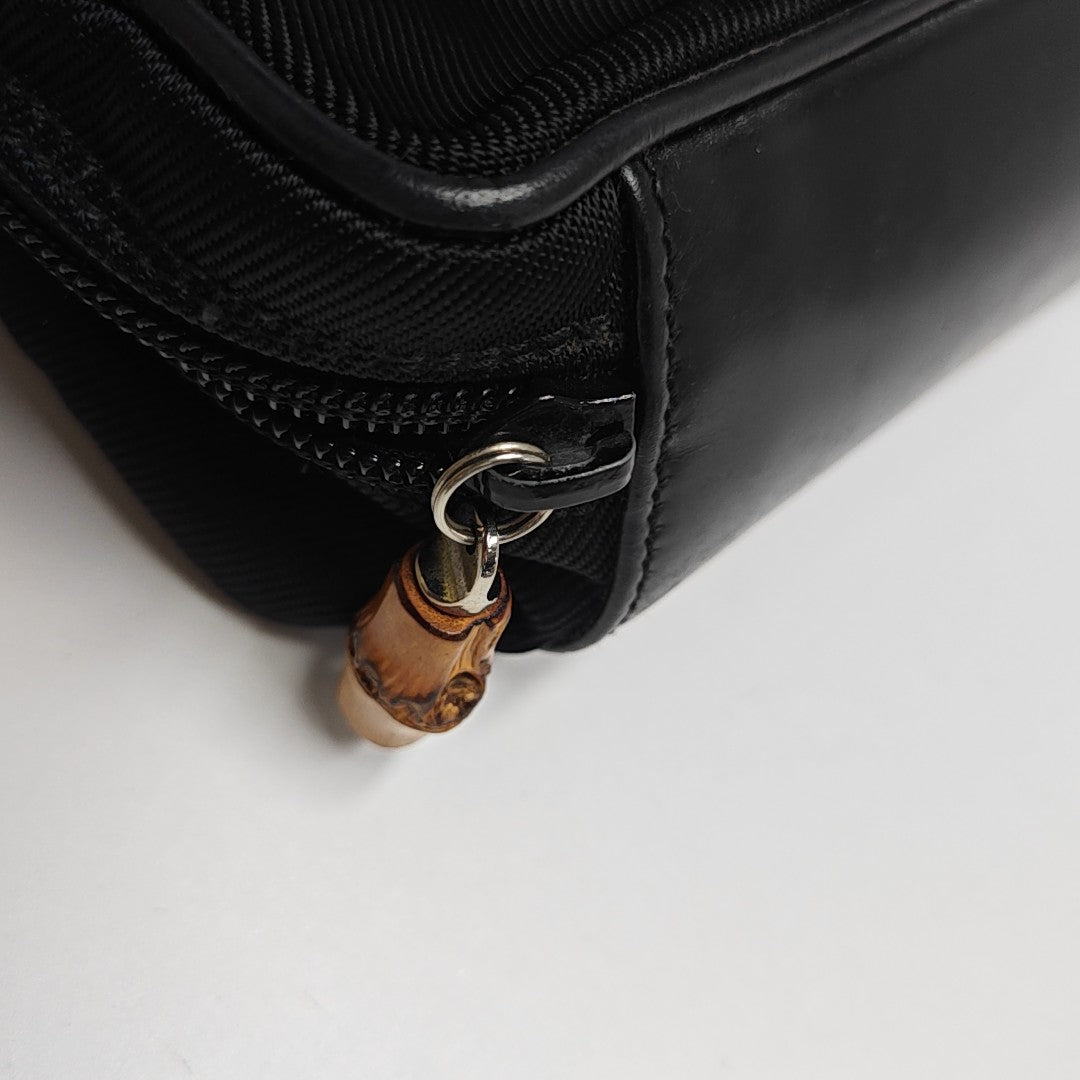 Canvas Top Handle Bag Black