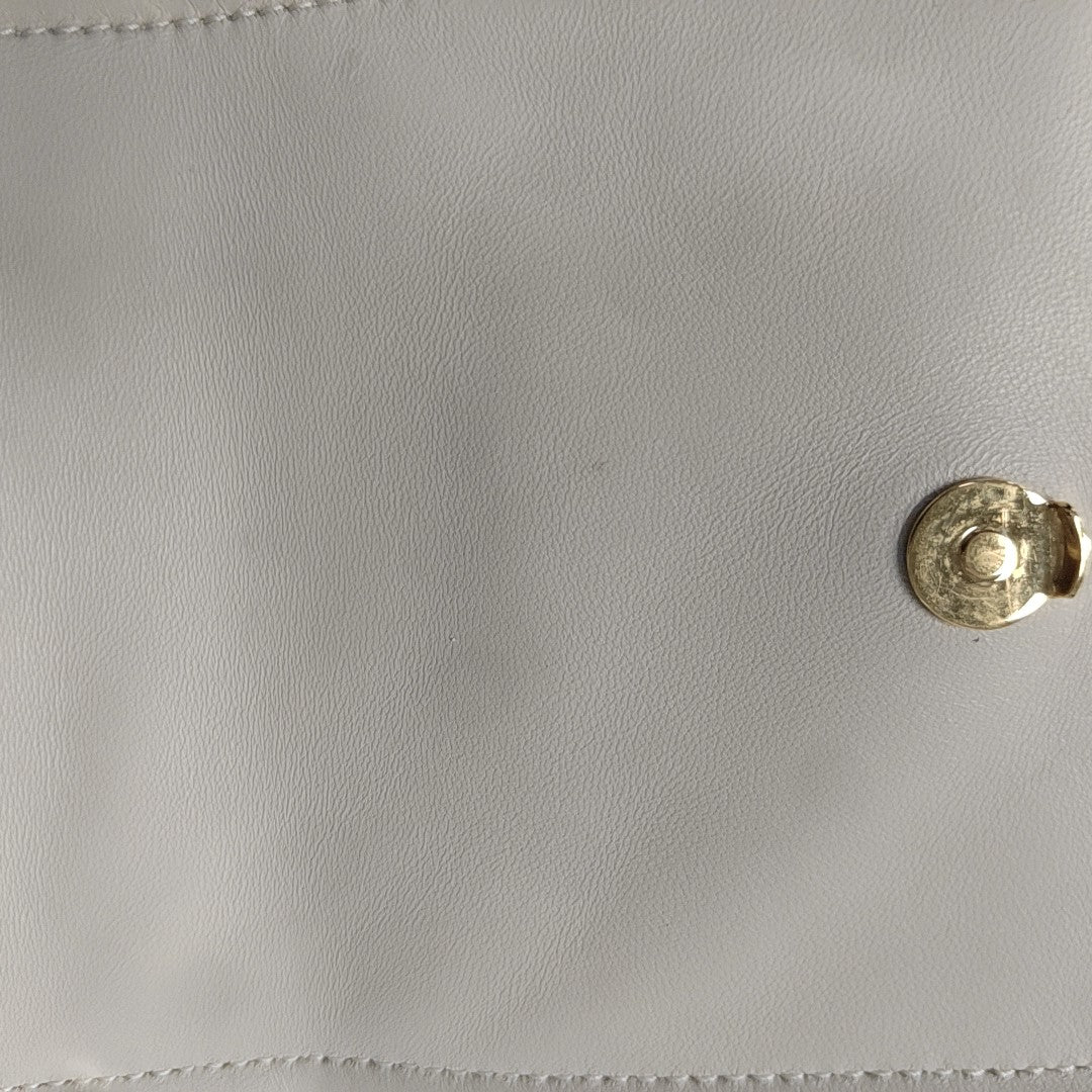 Quilted Lambskin Shoulder Bag White