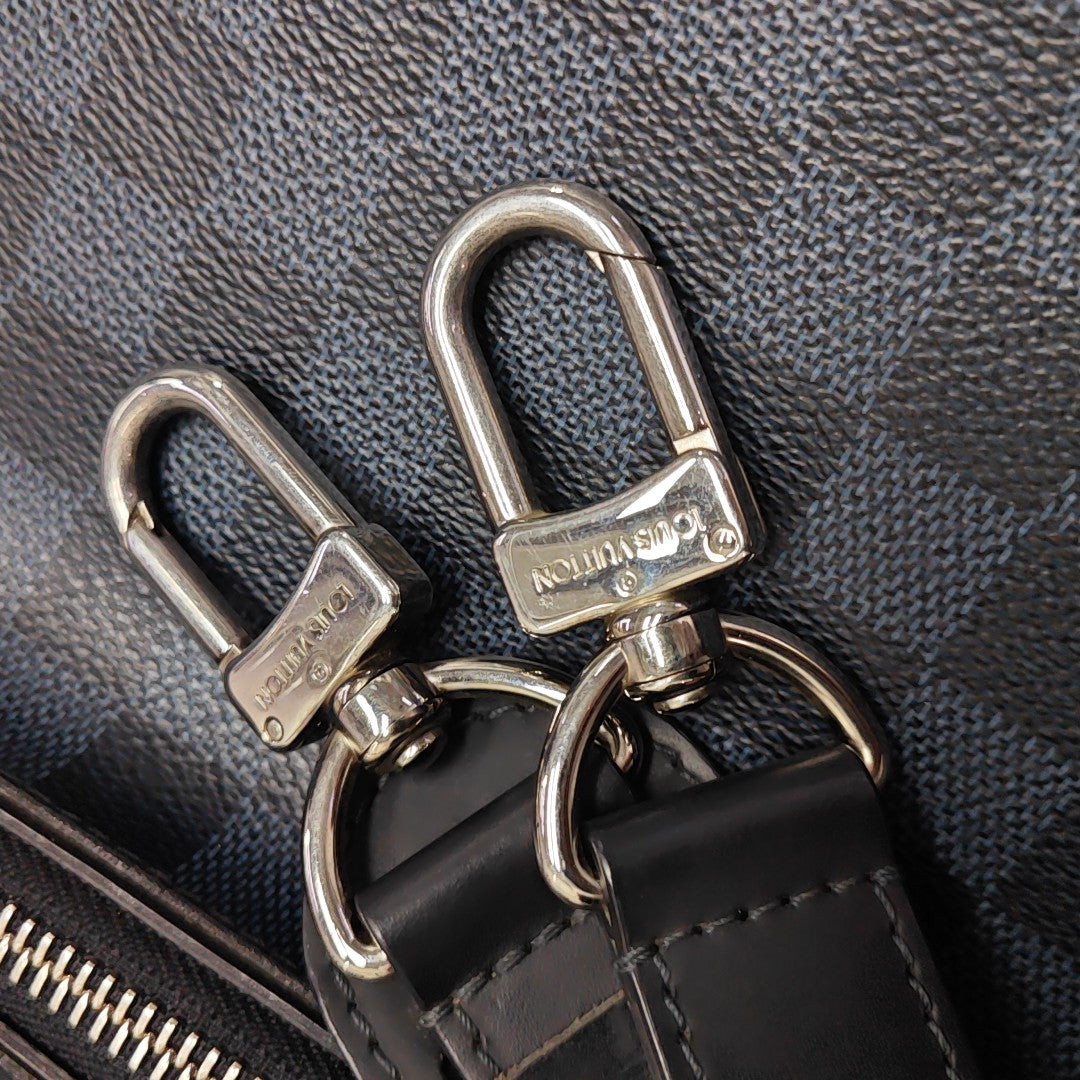 GREENWICH Damier Coated Canvas Blue