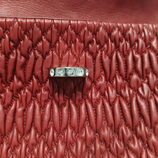 Crystal Quilted Lambskin Red